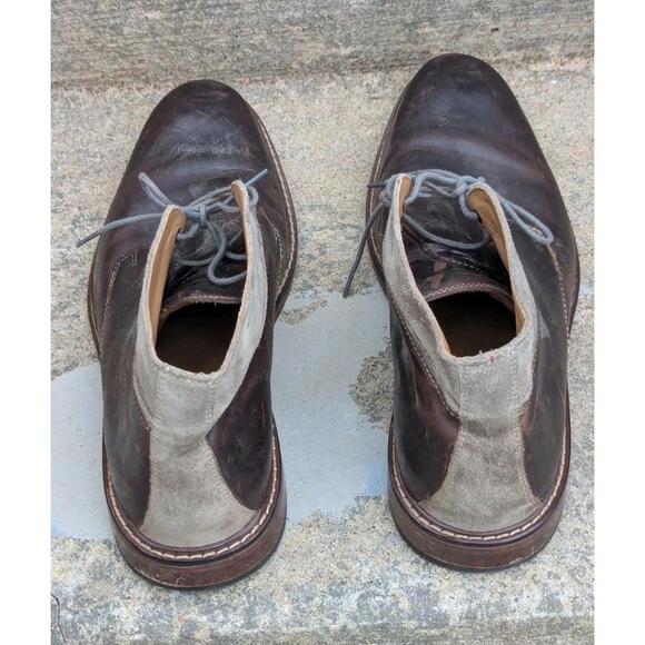 Cole Haan Mens Size 10.5 (M) Chukka Boots Brown Leather Suede Welt Ankle Lace-Up - Picture 6 of 9